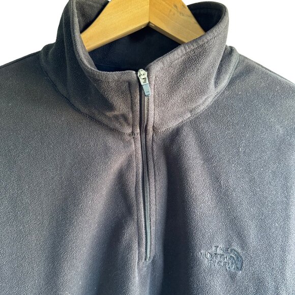 The North Face Mens XL Black 1/4 Zip Pullover Fleece Jacket Athletic - Picture 6 of 8
